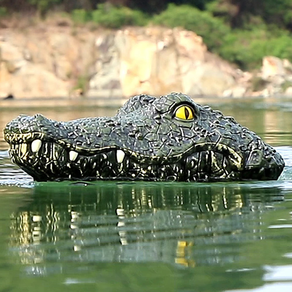 RC Crocodile Head Boat Ship Toy Simulation  2.4G Remote Control Joke Alligator Decoy Electric Toys Summer Water  Spoof Toys gift