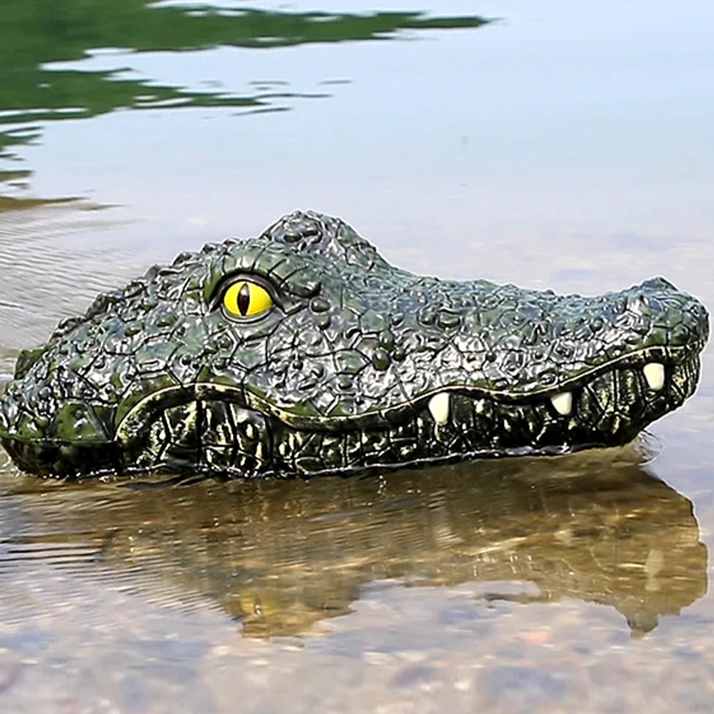 RC Crocodile Head Boat Ship Toy Simulation  2.4G Remote Control Joke Alligator Decoy Electric Toys Summer Water  Spoof Toys gift