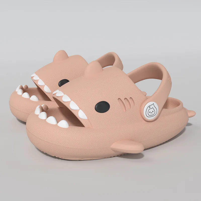 2024 Summer New Kids Toddler Baby Outdoor Eva Slippers Cute Flat Heel Children Beach Sandals Cartoon Shark kids Slippers