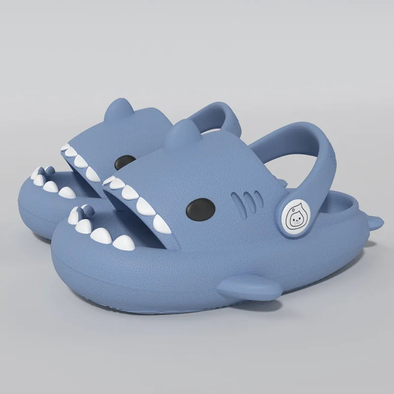 2024 Summer New Kids Toddler Baby Outdoor Eva Slippers Cute Flat Heel Children Beach Sandals Cartoon Shark kids Slippers