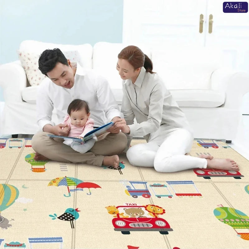 Baby Floor Play Mat Thickened and Ultra-soft Playpen Mat Baby Foldable Crawling Mat Children's Educational Activity Carpet