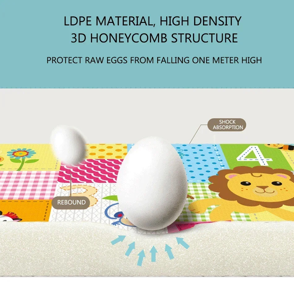 Baby Floor Play Mat Thickened and Ultra-soft Playpen Mat Baby Foldable Crawling Mat Children's Educational Activity Carpet