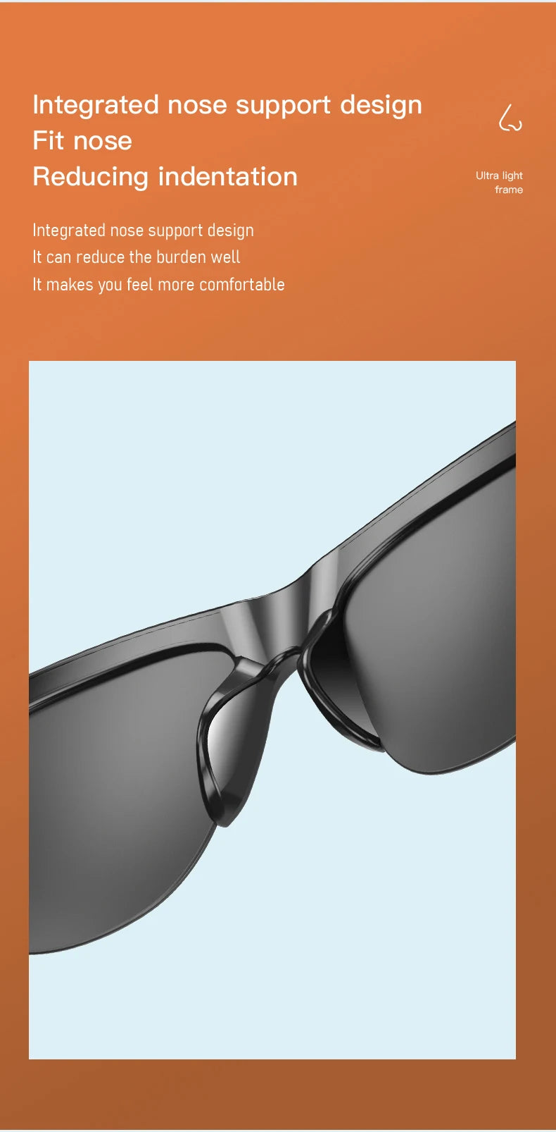 Touch Based Intelligent Bluetooth Glasses with Bone Conduction For Outdoor Sports Calls Sunglasses Business Wireless Headphones