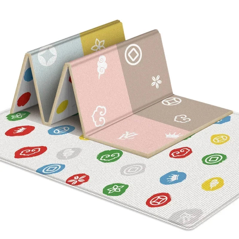 Baby Floor Play Mat Thickened and Ultra-soft Playpen Mat Baby Foldable Crawling Mat Children's Educational Activity Carpet