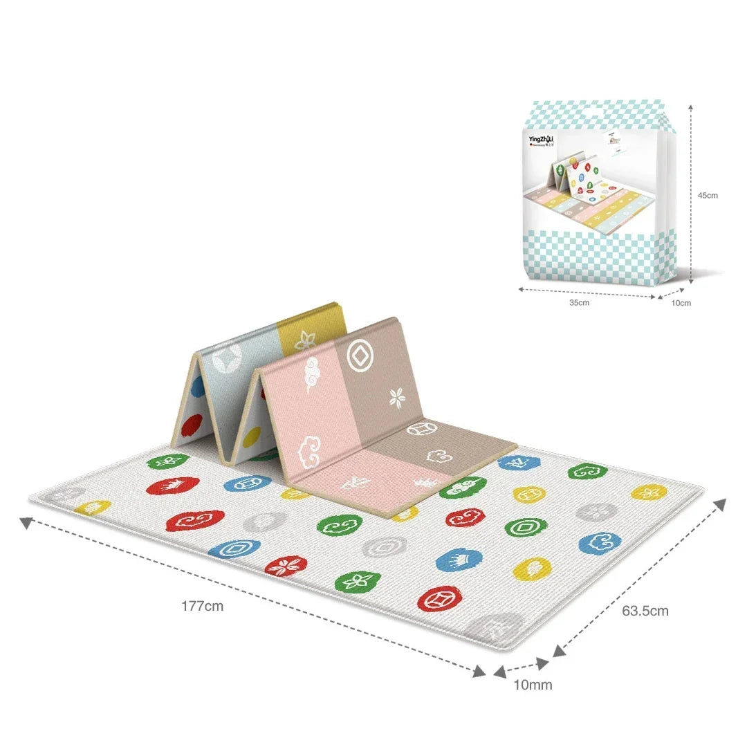 Baby Floor Play Mat Thickened and Ultra-soft Playpen Mat Baby Foldable Crawling Mat Children's Educational Activity Carpet