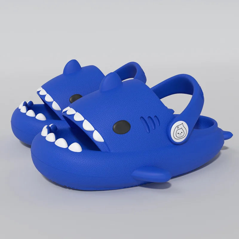 2024 Summer New Kids Toddler Baby Outdoor Eva Slippers Cute Flat Heel Children Beach Sandals Cartoon Shark kids Slippers
