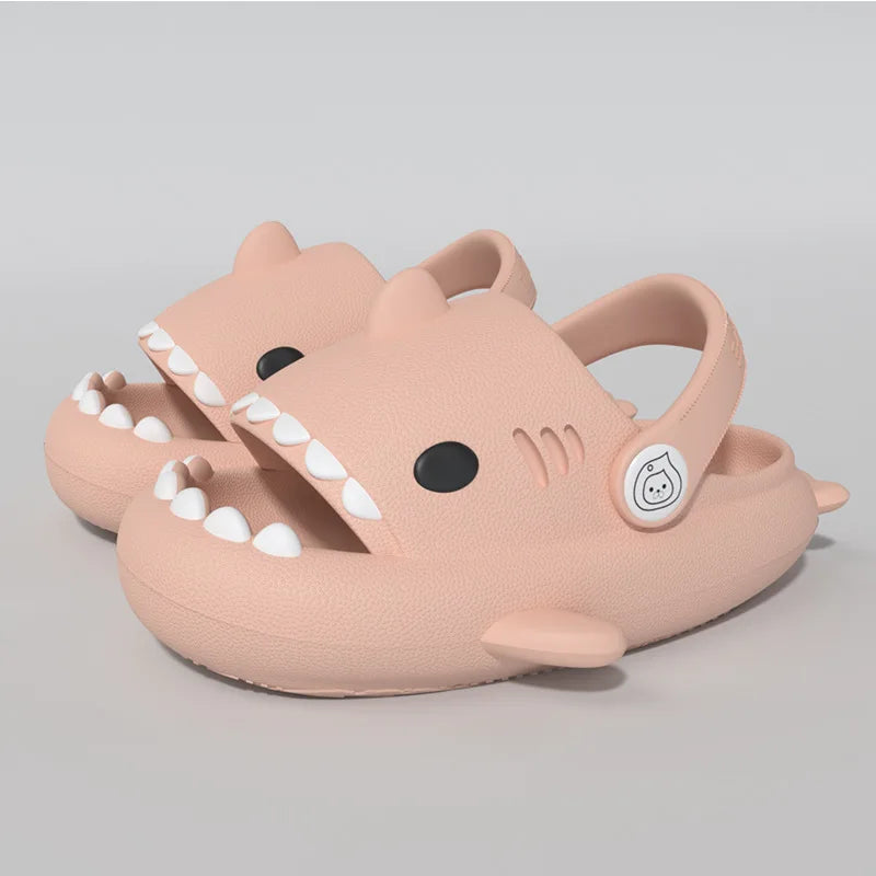 2024 Summer New Kids Toddler Baby Outdoor Eva Slippers Cute Flat Heel Children Beach Sandals Cartoon Shark kids Slippers