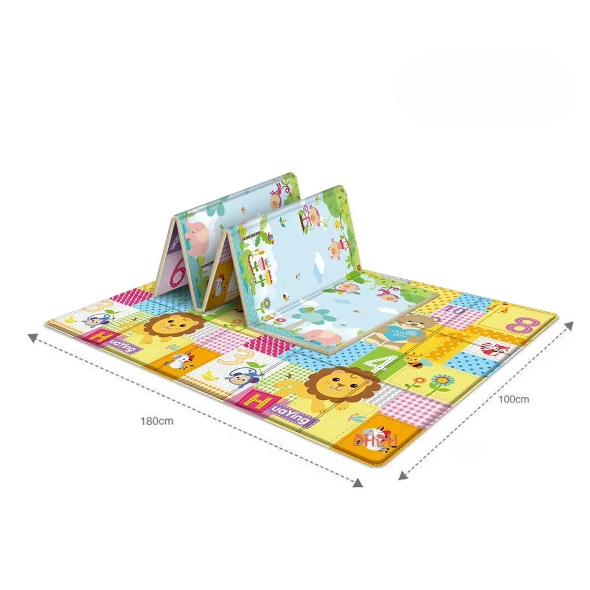 Baby Floor Play Mat Thickened and Ultra-soft Playpen Mat Baby Foldable Crawling Mat Children's Educational Activity Carpet