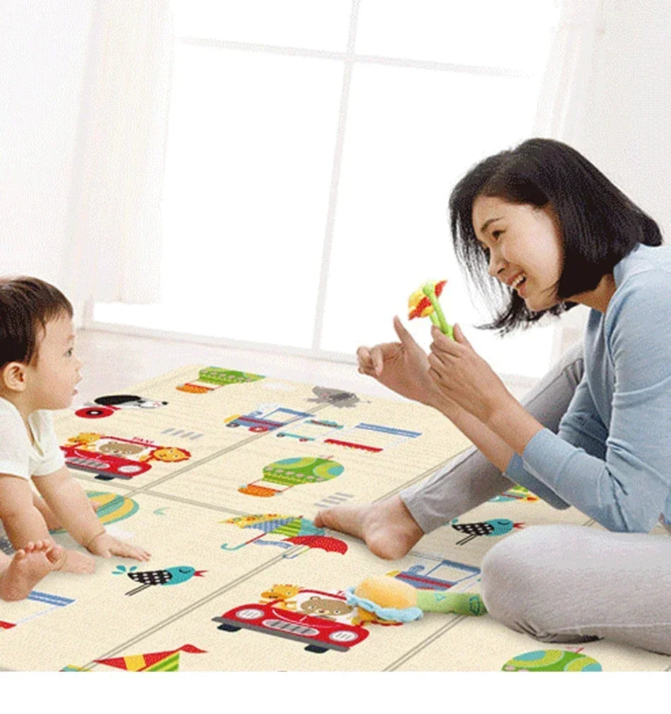 Baby Floor Play Mat Thickened and Ultra-soft Playpen Mat Baby Foldable Crawling Mat Children's Educational Activity Carpet
