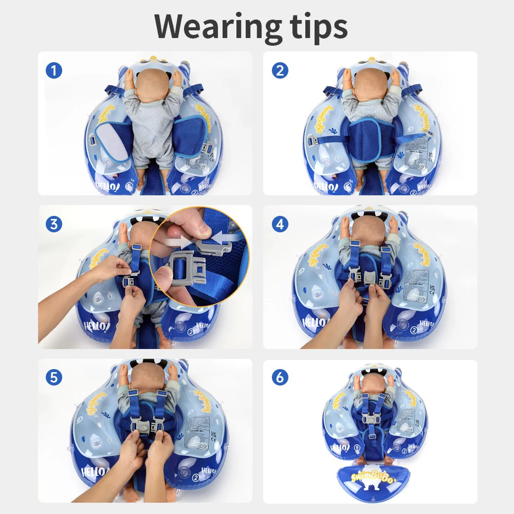 Swimbobo Kids Inflatable Baby Floating Water Toy Swimming Floats Waist Trainer Child Swim Pool Ring PVC Children Float