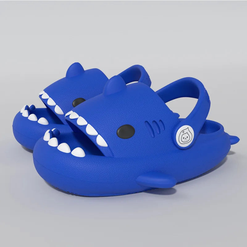 2024 Summer New Kids Toddler Baby Outdoor Eva Slippers Cute Flat Heel Children Beach Sandals Cartoon Shark kids Slippers