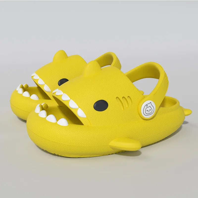 2024 Summer New Kids Toddler Baby Outdoor Eva Slippers Cute Flat Heel Children Beach Sandals Cartoon Shark kids Slippers